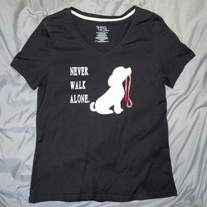 Women’s Dog - Never Walk Alone - T-shirt size large